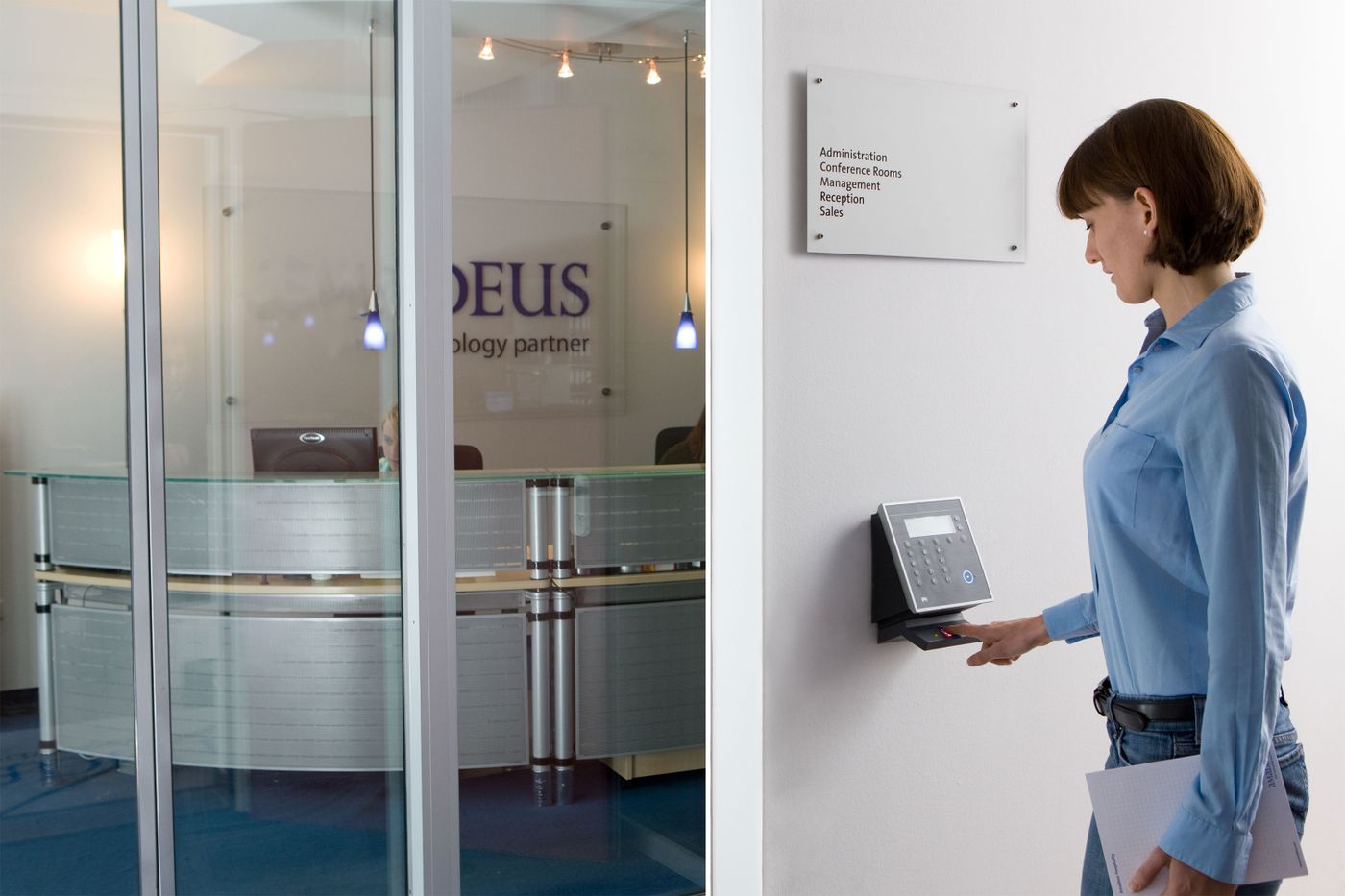 Fingerprint and face recognition door access system Singapore office installation